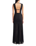 Edgy Sheath Crew Neck Sleeveless Cutout Back Mesh Overlay Floor Length Hot Sale Prom Dress