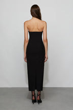 Edgy Sheath Cutout Halter Sleeveless Zipper Back Midi Length Hot Sale Prom Dress