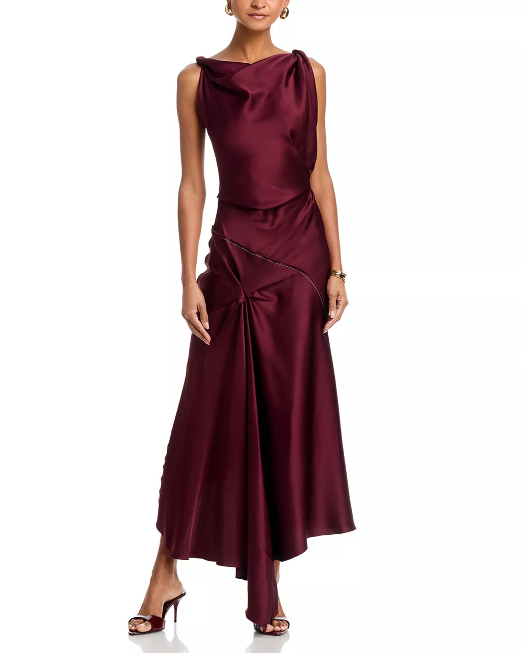 Edgy Sheath One Shoulder Asymmetrical Hem Floor Length For Women Prom Dress