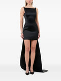Edgy Sheath Square Neck Sleeveless Cut Out Back High Low Train Prom Dress