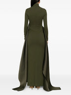 Edgy Sheath Turtleneck Long Sleeve Ruched Back Train Floor Length For Sale Prom Dress