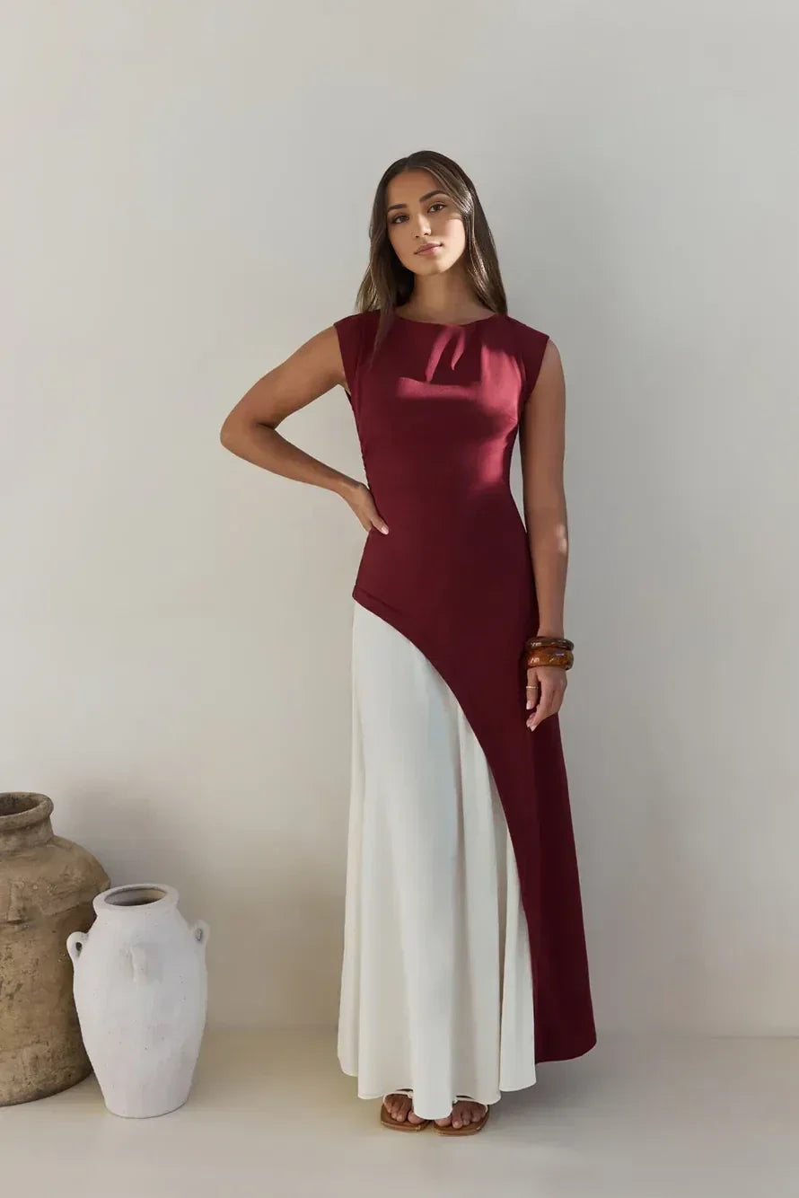 Elegant A Line Boat Neck Cap Sleeve Keyhole Back Floor Length Prom Dress