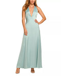 Elegant A-Line Halter Neck Sleeveless Open Back Floor Length Female Prom Dress