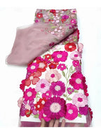 A-Line One Shoulder 3D Floral Maxi Dress