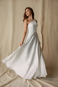 Elegant A-Line One Shoulder Sleeveless Closed Back Floor Length Prom Dress
