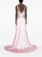 Elegant A-Line Square Neck Sleeveless Deep V Back Floor Length Prom Dress