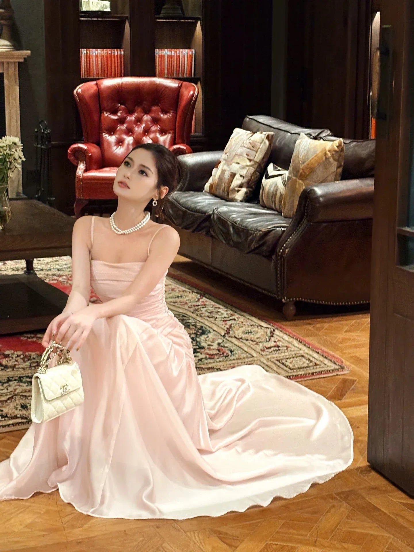A-Line Square Neck Sleeveless Zipper Back Floor-Length Evening Party Dress
