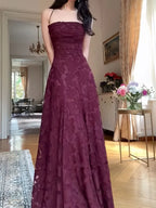 A-Line Strapless Sweetheart Criss Cross Lace-Up Back Jacquard Maxi Evening Dress