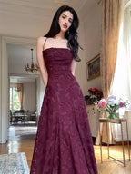 A-Line Strapless Sweetheart Criss Cross Lace-Up Back Jacquard Maxi Evening Dress