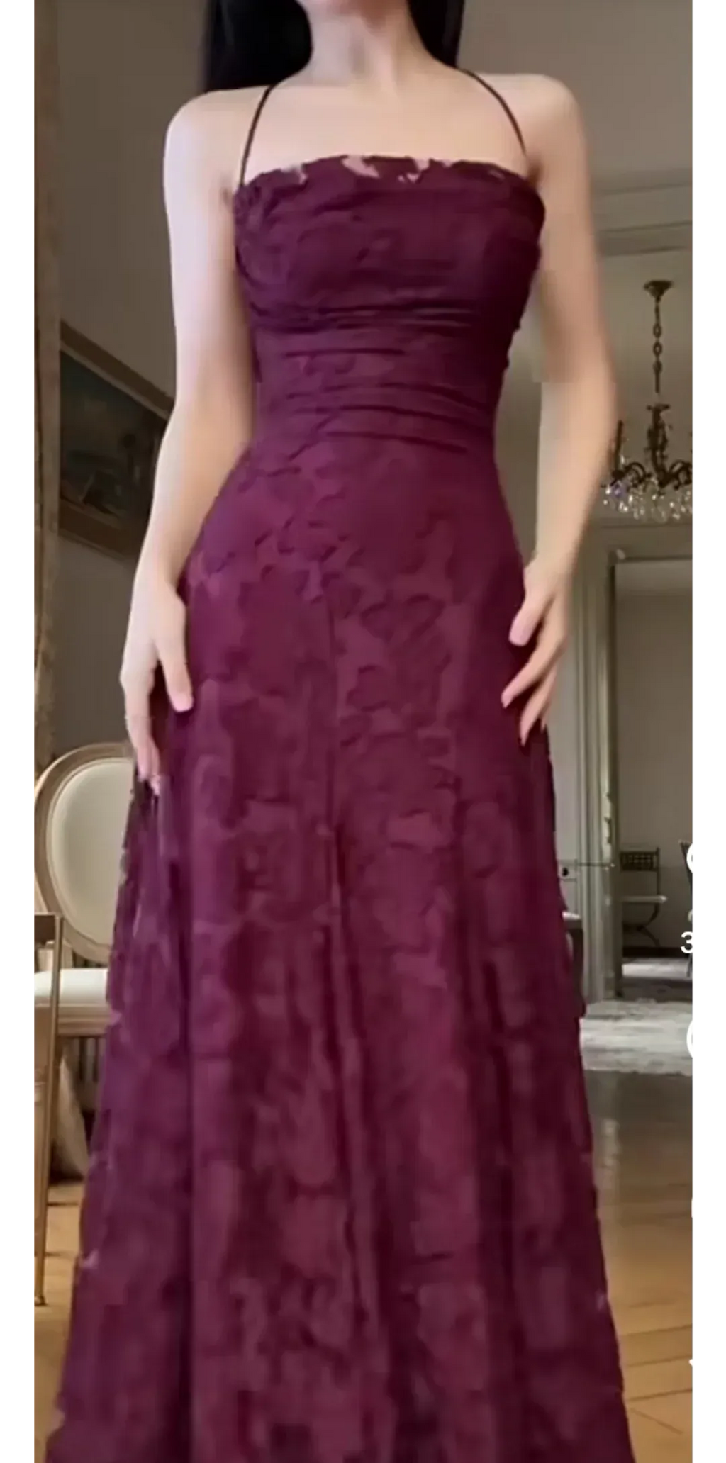 A-Line Strapless Sweetheart Criss Cross Lace-Up Back Jacquard Maxi Evening Dress