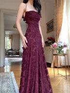 A-Line Strapless Sweetheart Criss Cross Lace-Up Back Jacquard Maxi Evening Dress