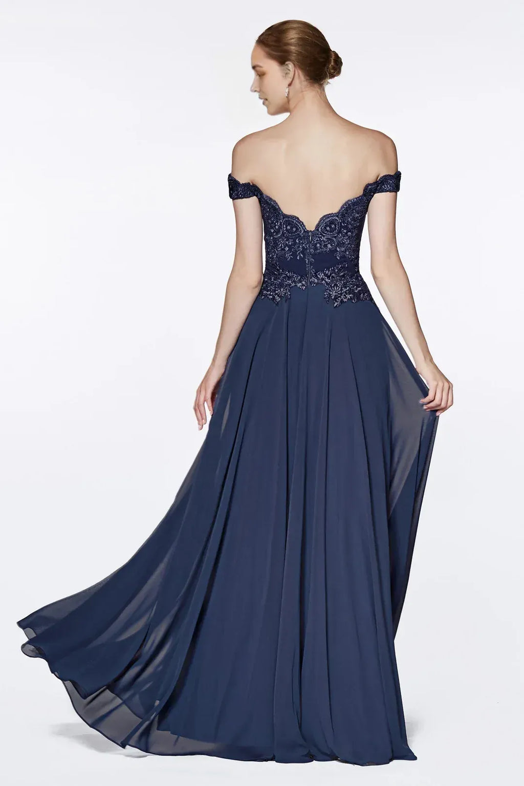 Elegant A-Line Sweetheart Off-the Shoulder Closed Back Floor Length Prom Dress