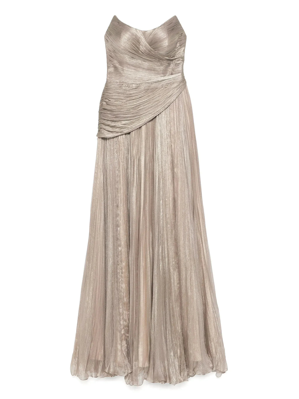Flowy A-Line Sweetheart Neck Sleeveless Lace-Up Back Train Evening Dress