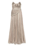 Flowy A-Line Sweetheart Neck Sleeveless Lace-Up Back Train Evening Dress