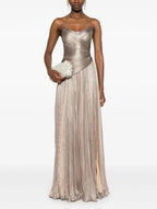 Flowy A-Line Sweetheart Neck Sleeveless Lace-Up Back Train Evening Dress