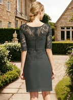 Knee-Length Mother of the Bride Dress with Matching Jacket