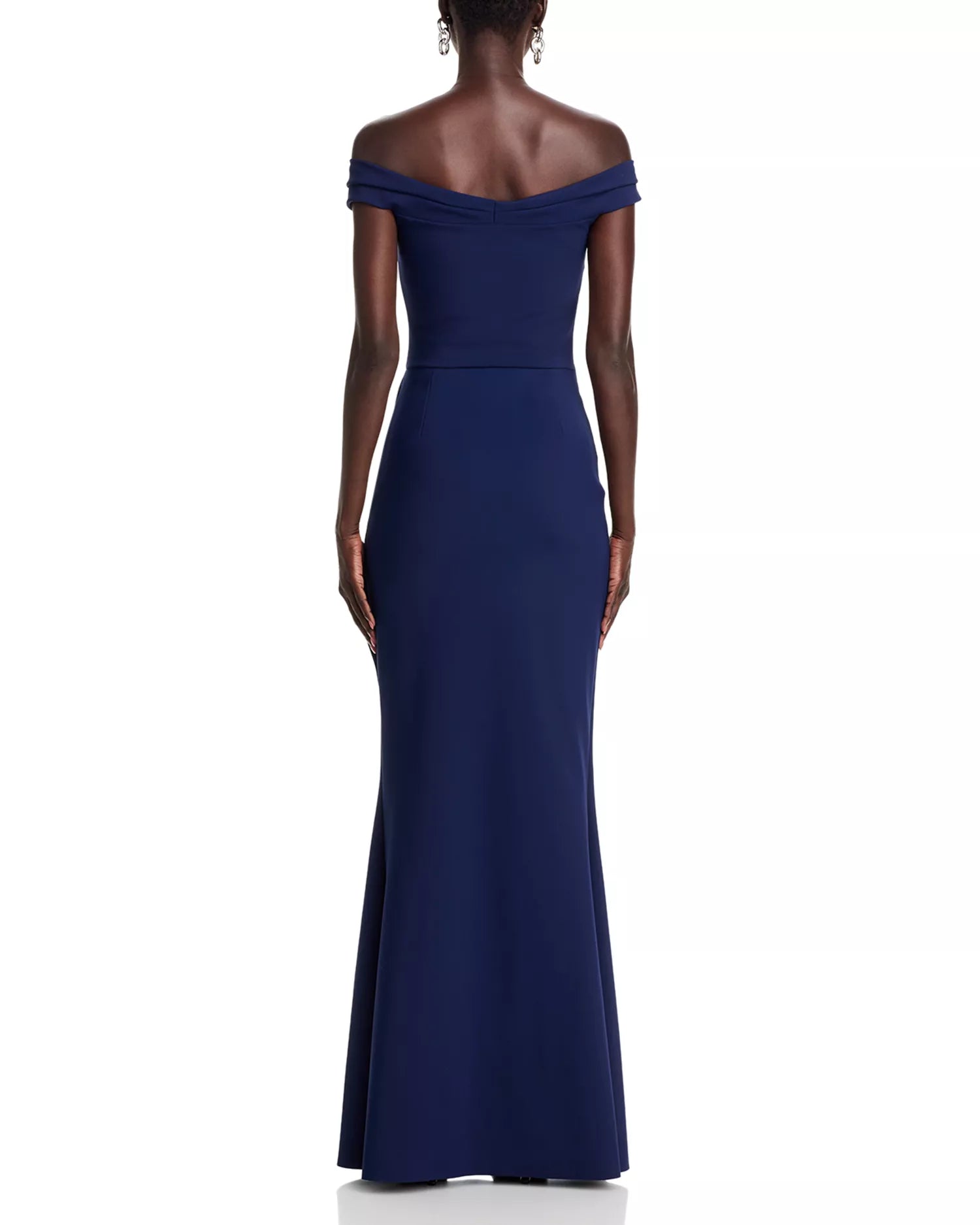 Elegant Mermaid Off the Shoulder Short Sleeve Bow Detail Floor Length For Ladies Prom Dress