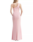 Elegant Mermaid One Shoulder Sleeveless High Slit Floor Length For Sale Prom Dress