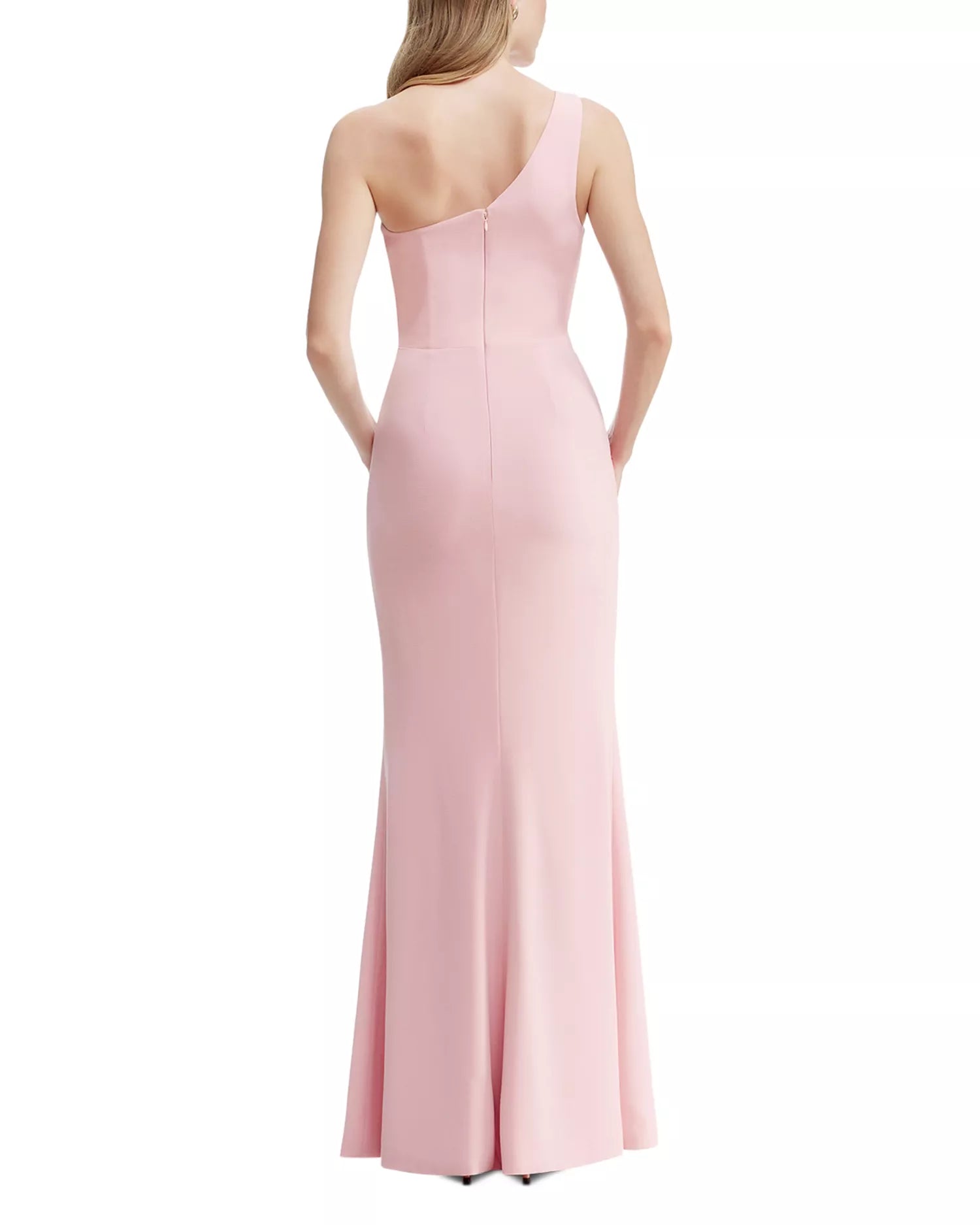 Elegant Mermaid One Shoulder Sleeveless High Slit Floor Length For Sale Prom Dress