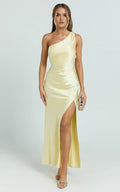 Elegant Mermaid One Shoulder Sleeveless Ruched Back Floor Length Plus Size Evening Dress