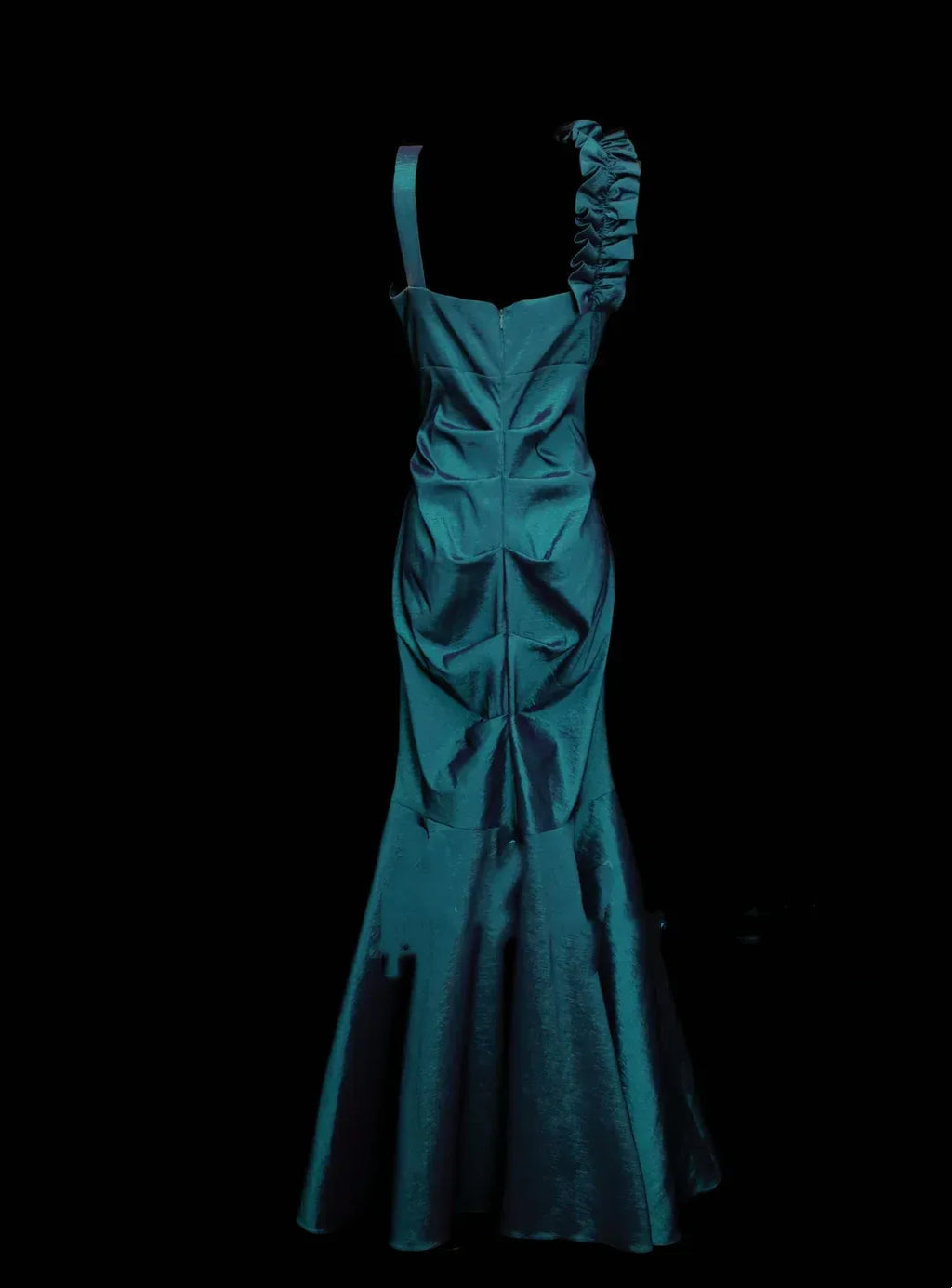 Mermaid One Shoulder Sleeveless Zip Back Floor-Length Evening Dress