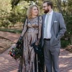 Mermaid Round Neck Long Sleeve Maxi Floral Dress