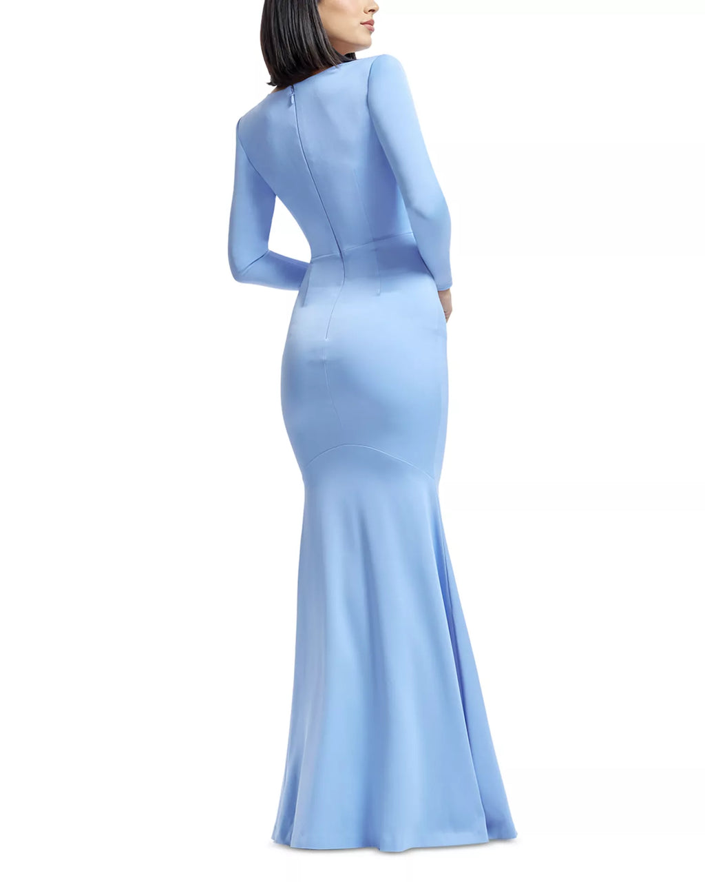 Elegant Mermaid Square Neck Long Sleeve Zipper Back Floor Length For Ladies Prom Dress