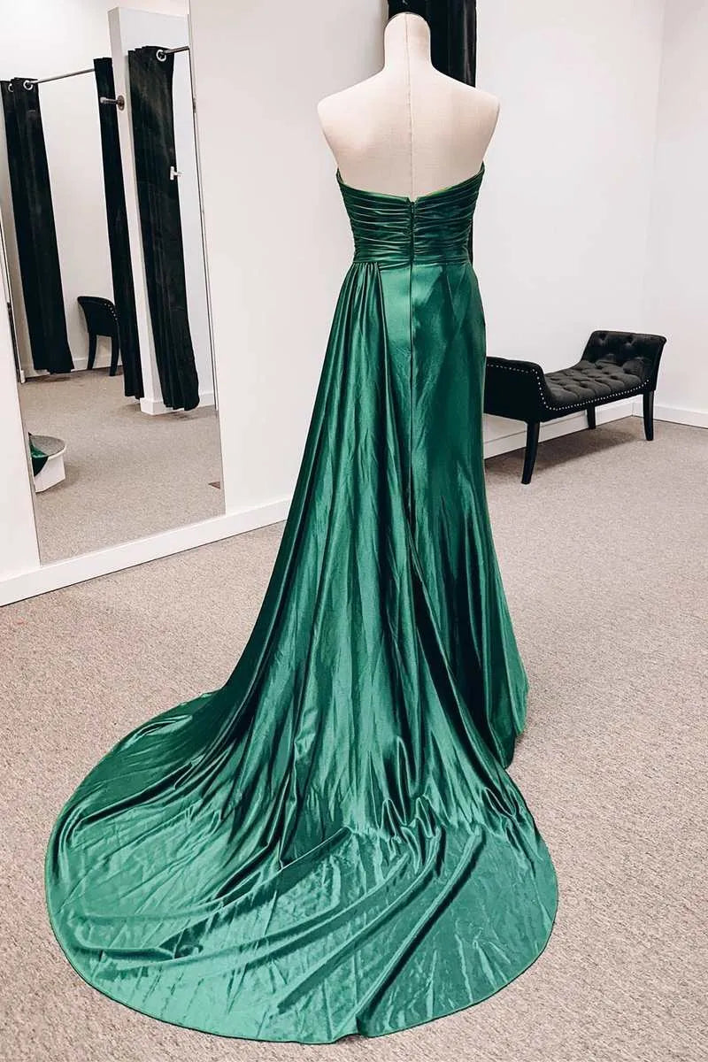 Mermaid Strapless Sleeveless Maxi Prom Dress
