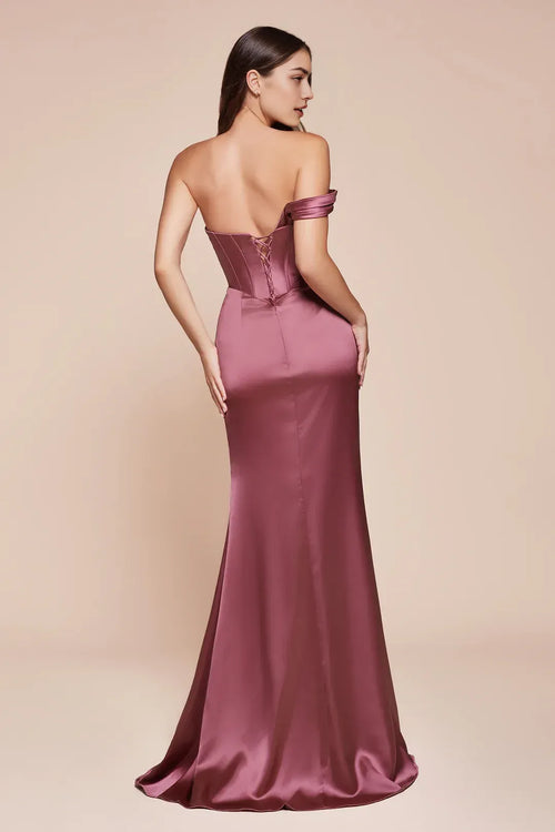 Elegant Mermaid Sweetheart Off Shoulder Lace Up Back Floor Length Prom Dress