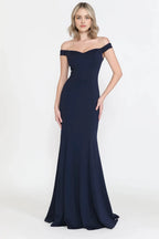 Elegant Mermaid Sweetheart Off the Shoulder Closed Back Floor Length Prom Dress