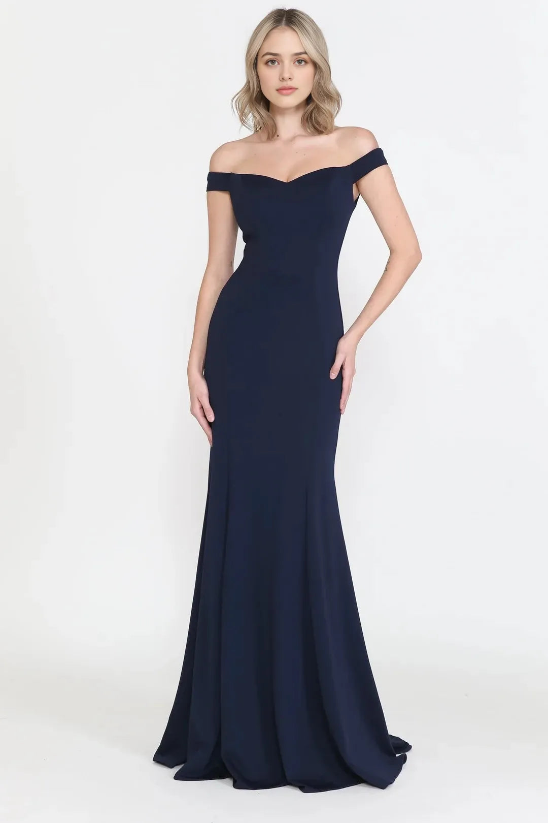 Elegant Mermaid Sweetheart Off the Shoulder Closed Back Floor Length Prom Dress