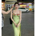Mermaid Sweetheart Spaghetti Strap Sleeveless Floor-Length Casual Evening Dress