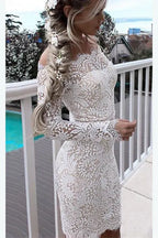 Off Shoulder Long Sleeve Bodycon Mini Dress