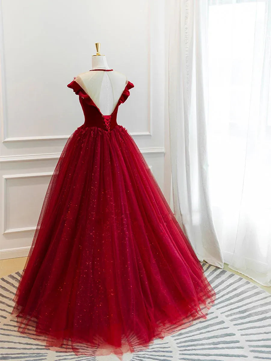 Off Shoulder Glitter Ball Gown