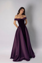 Off-the-Shoulder A-Line Ball Gown