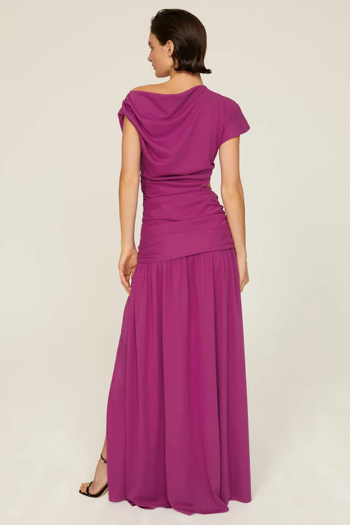 Elegant Sheath Boat Neck Cap Sleeve Cutout Waist Floor Length Plus Size Prom Dress