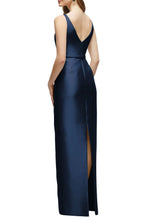 Elegant Sheath Boat Neck Sleeveless V Back Floor Length Evening Dress