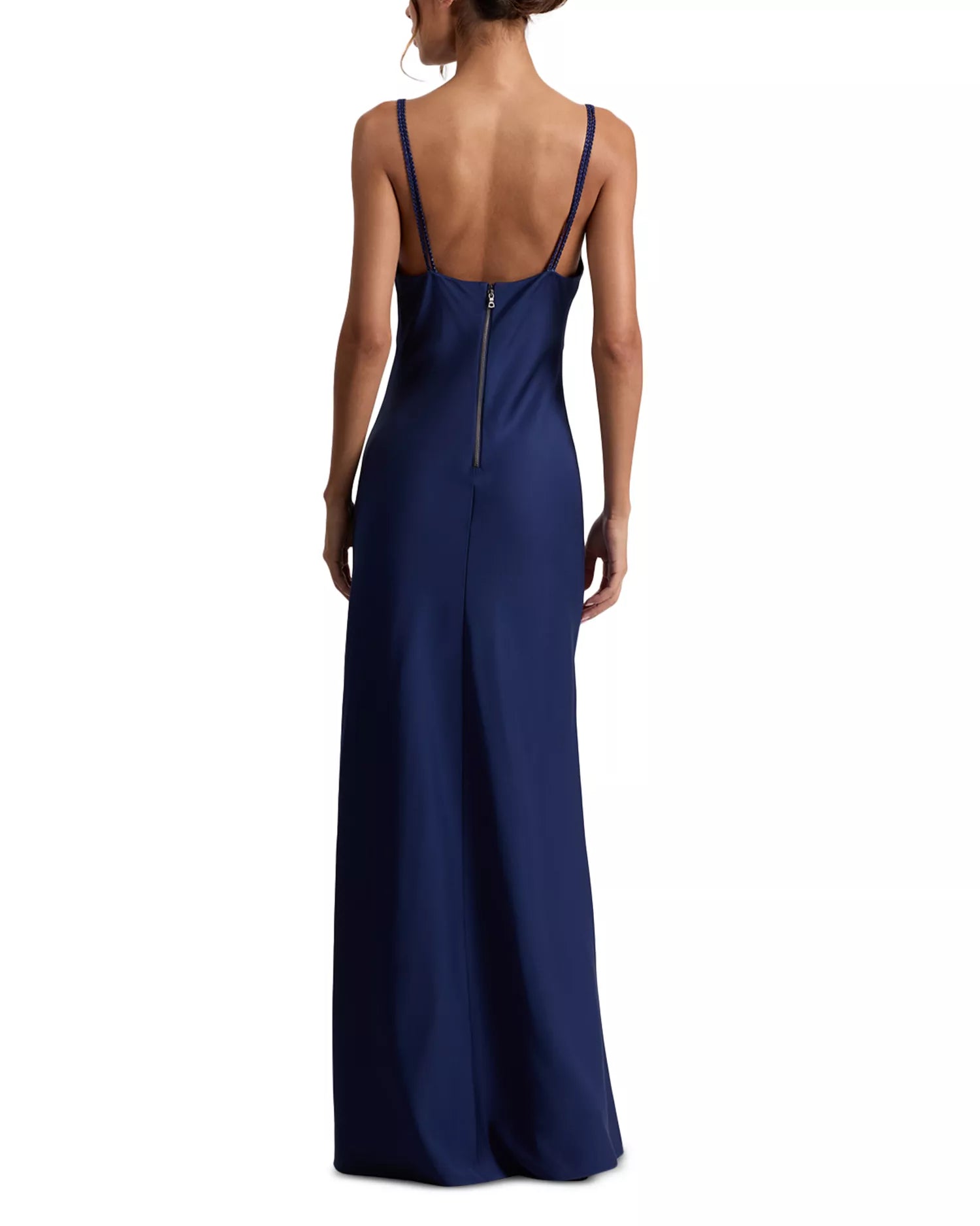 Elegant Sheath Deep V Neck Double Strap Open Back Floor Length For Sale Prom Dress