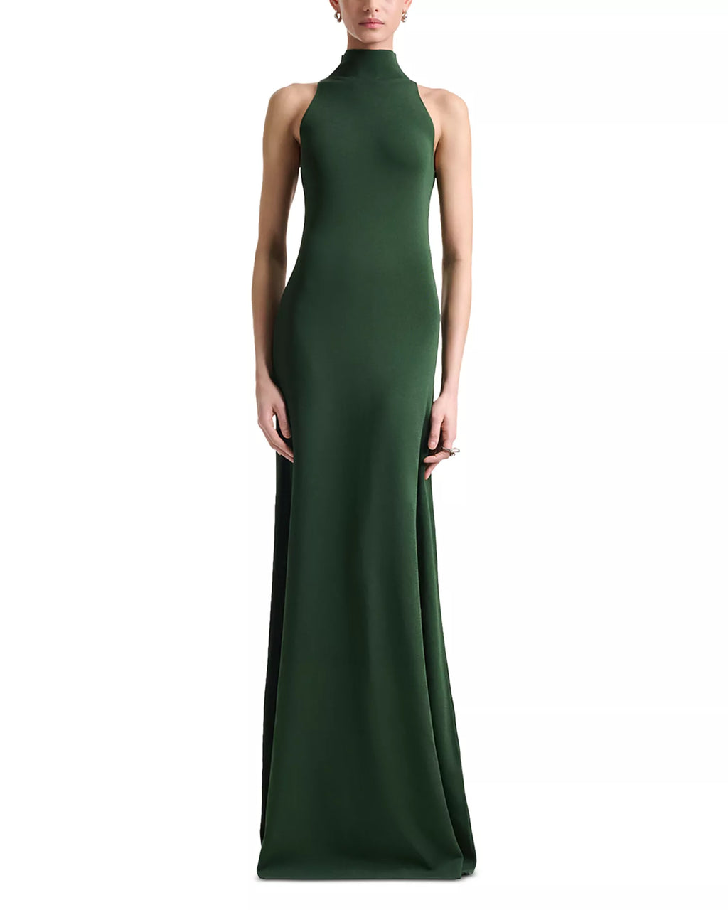 Elegant Sheath Halter Neck Sleeveless Zipper Back Floor Length For Adults Prom Dress