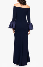 Elegant Sheath Off Shoulder Bell Sleeve Zipper Back Floor Length Evening Dress