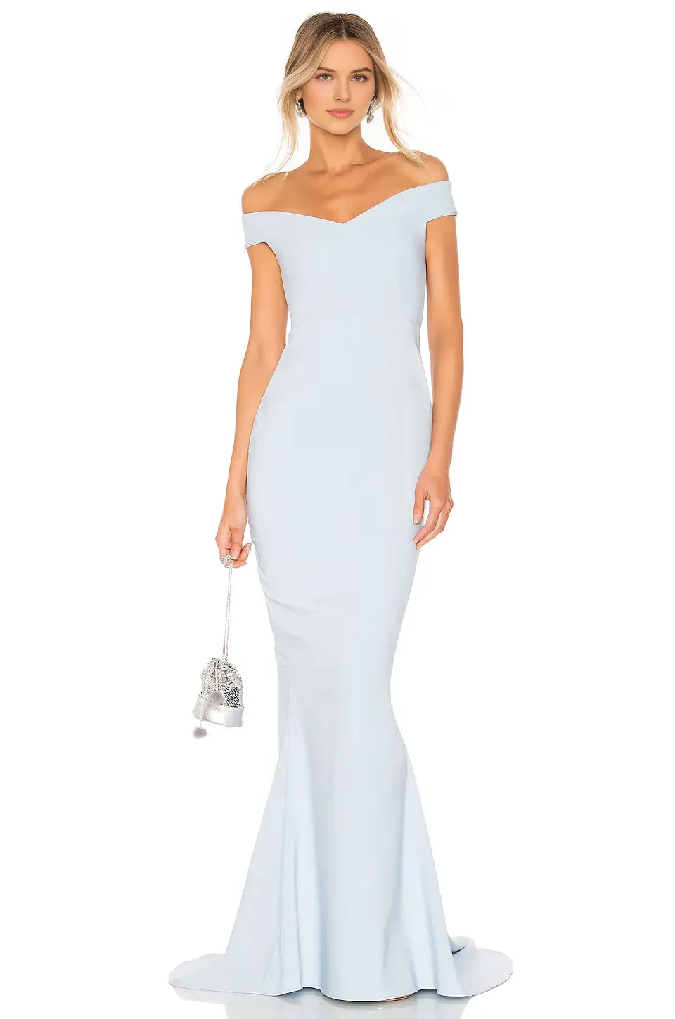 Elegant Sheath Off Shoulder Short Sleeve Back Floor Length Evening Dress