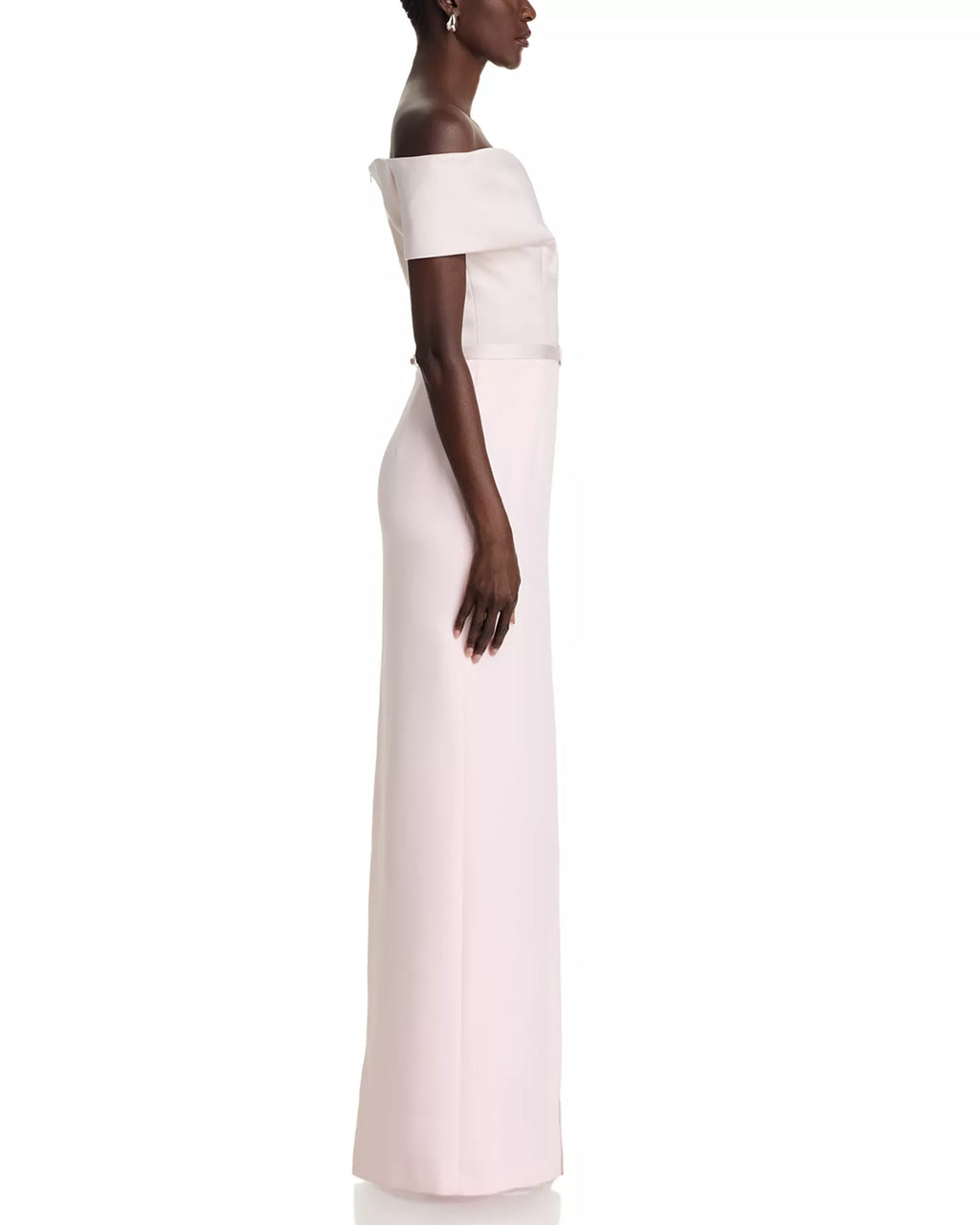 Elegant Sheath Off Shoulder Sweetheart Neck Belted Back Slit Floor Length Prom Dress