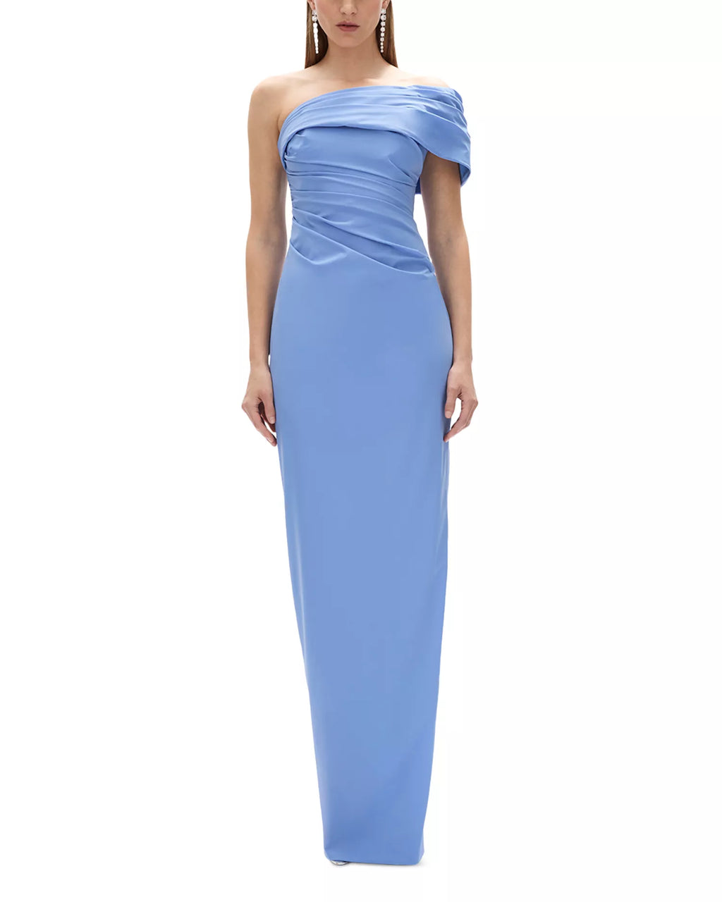 Elegant Sheath Off the Shoulder Ruched Accent Floor Length For Adults Prom Dress