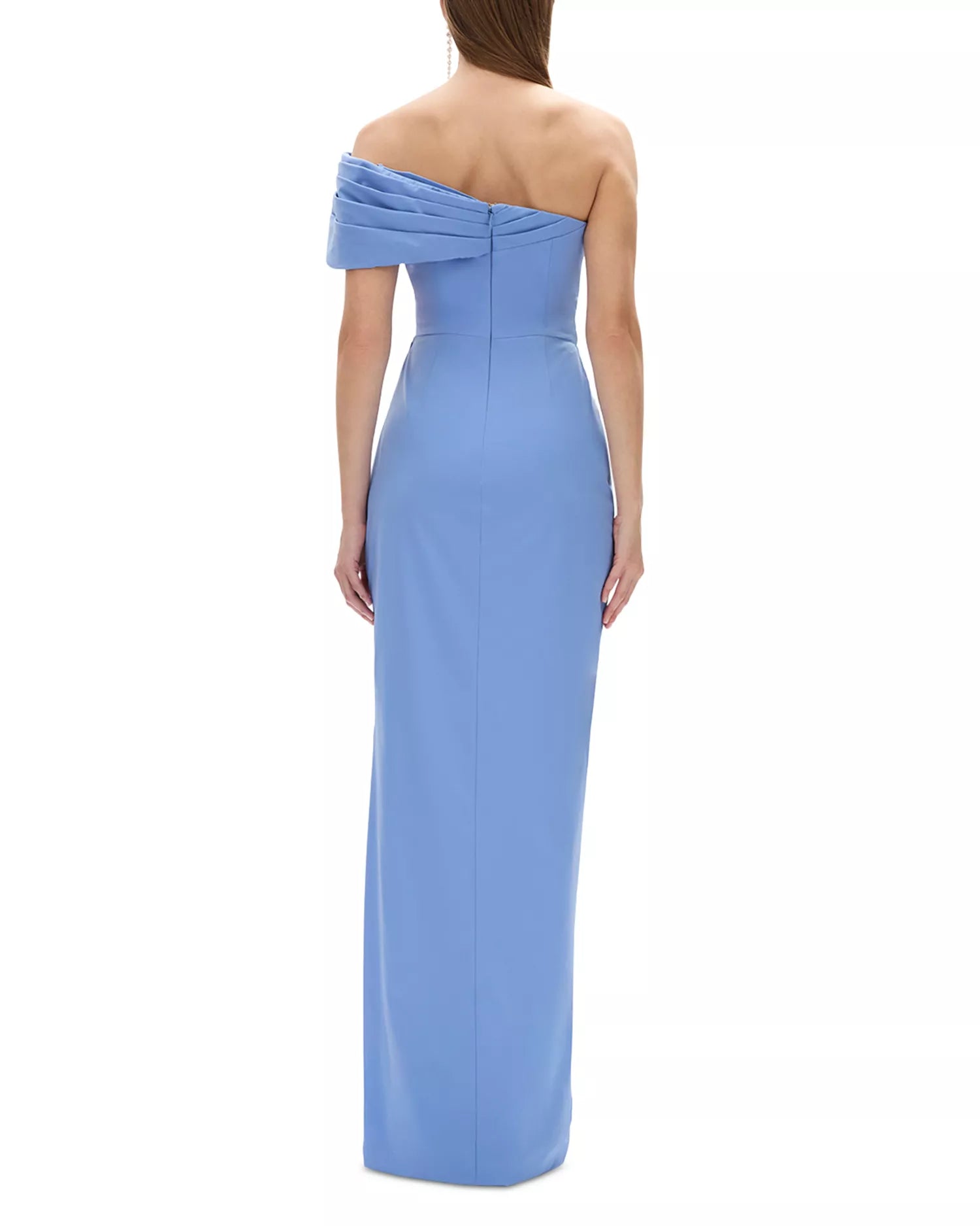 Elegant Sheath Off the Shoulder Ruched Accent Floor Length For Adults Prom Dress