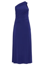 Elegant Sheath One Shoulder Ruched Side Floor Length Plus Size Prom Dress