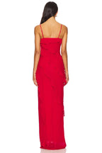 Elegant Sheath Square Neck Sleeveless Ruffled Asymmetric Floor Length Evening Dress