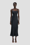 Elegant Sheath Square Neck Spaghetti Strap Open Back Midi Floor Length For Adults Prom Dress