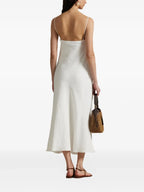 Elegant Sheath Square Neck Spaghetti Strap Open Back Midi-Length Prom Dress