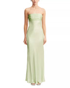 Elegant Sheath Strapless Ruched Bodice Floor Length For Ladies Prom Dress