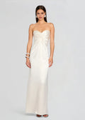Elegant Sheath Strapless Sleeveless Back Slit Floor Length Plus Size Prom Dress
